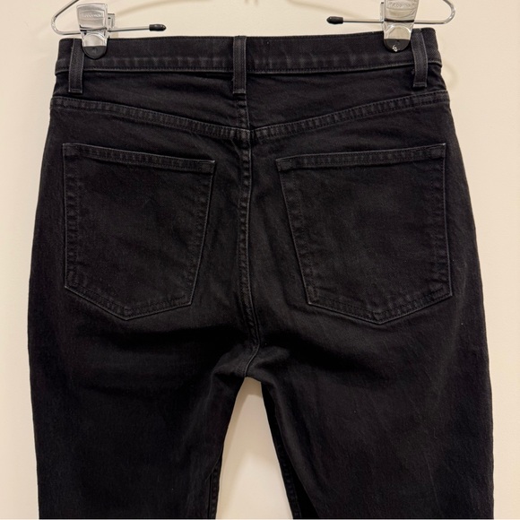 REFORMATION Liza High Rise Straight Cropped Jeans Faded Black Size 29 - Picture 10 of 12